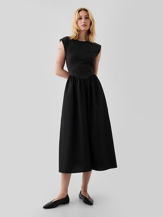 Drop-Waist Midi Dress