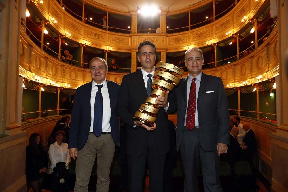 Mauro Vegni, Miguel Indurain and Andrea Monti