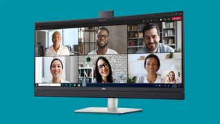 Dell 34-inch video conferencing monitor with built-in webcam
