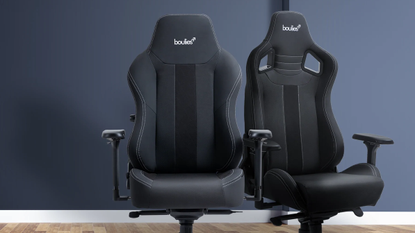 Boulies Master Series gaming chairs in black faux leather