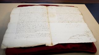 This letter, written by Charles V in 1547, contains long sections of mysterious symbols used to encrypt top secret information.