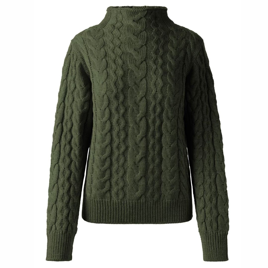 House of Bruar Pure New Wool Cable-Knit Jumper