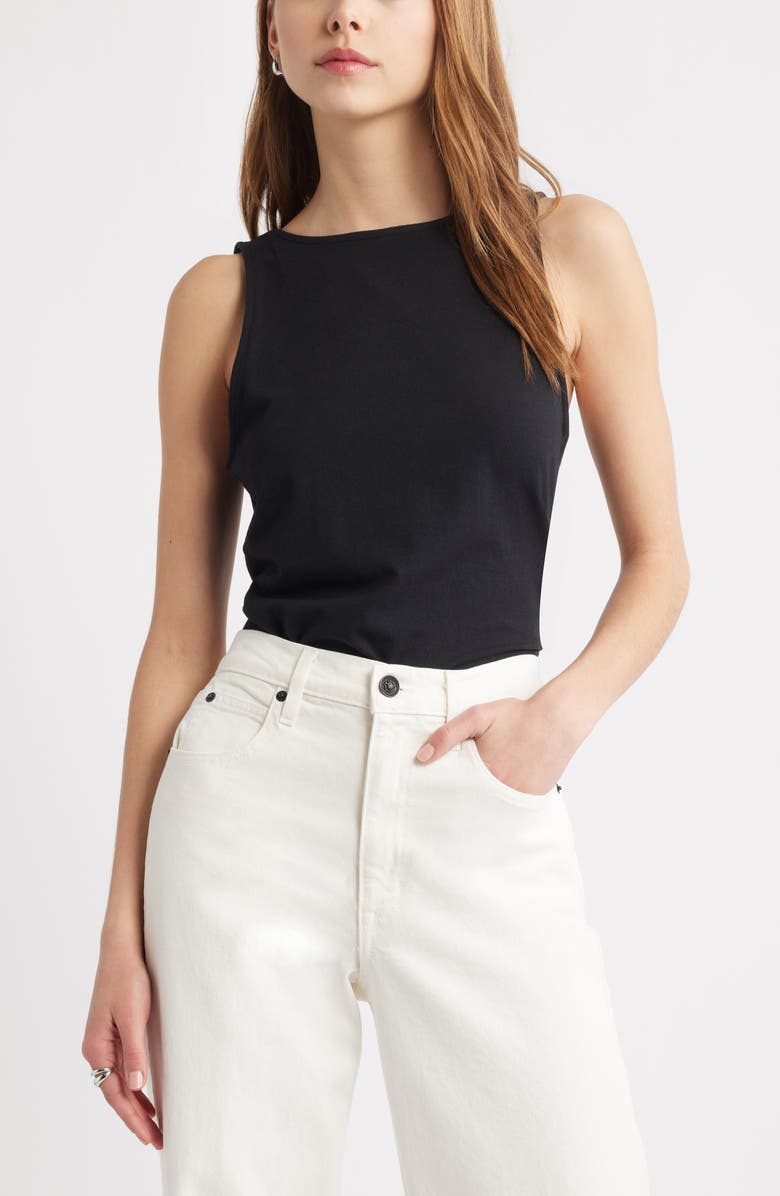 Drape Back Sleeveless Top