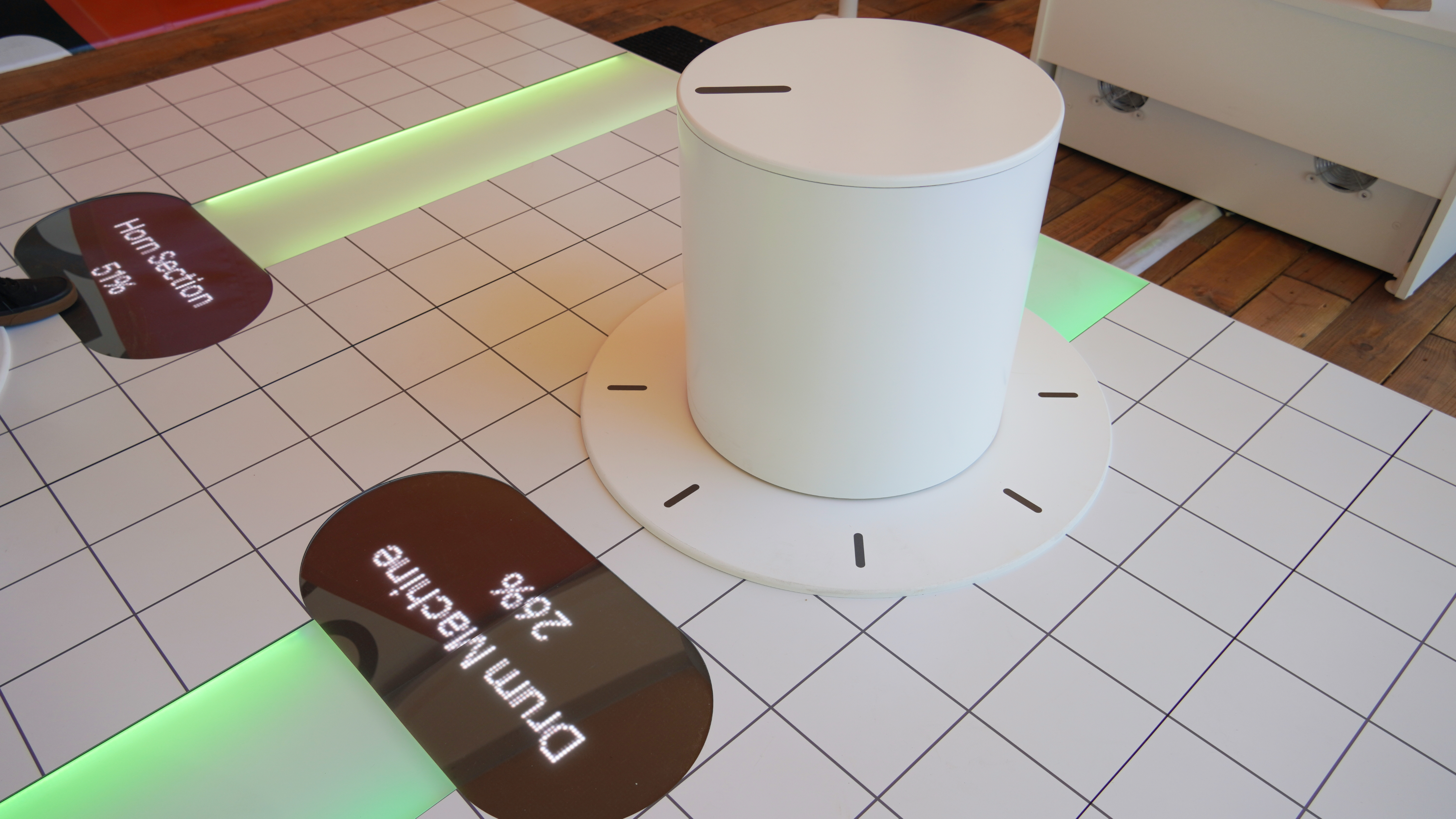 Music control dials as part of a Lyria 2 demo at Google I/O 2025.