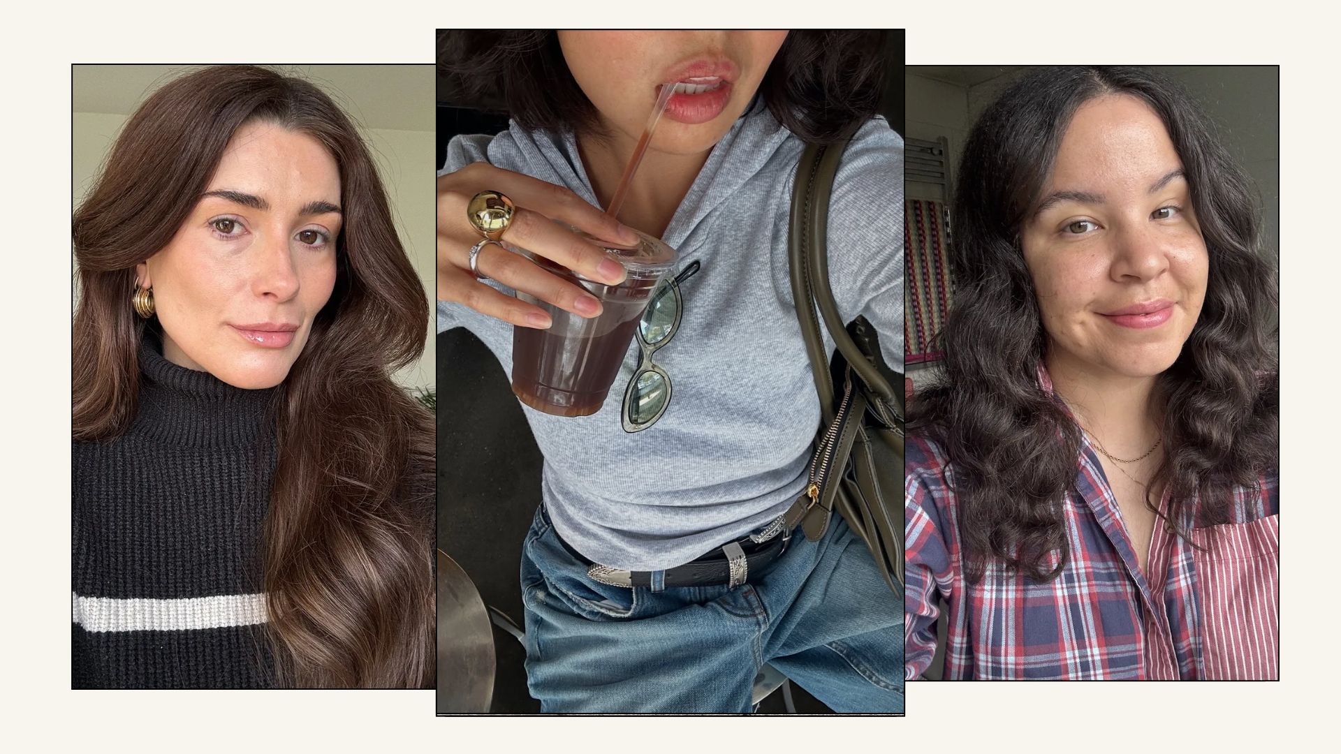 Eleanor Vousden, Allison Ho and Mica Ricketts all wearing lip oil