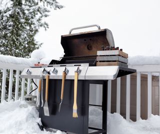 Grill in snow