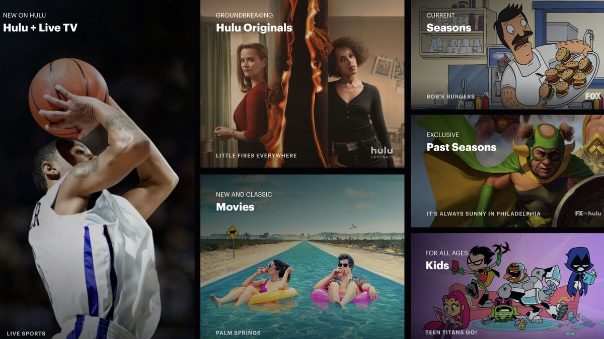 Hulu homepage