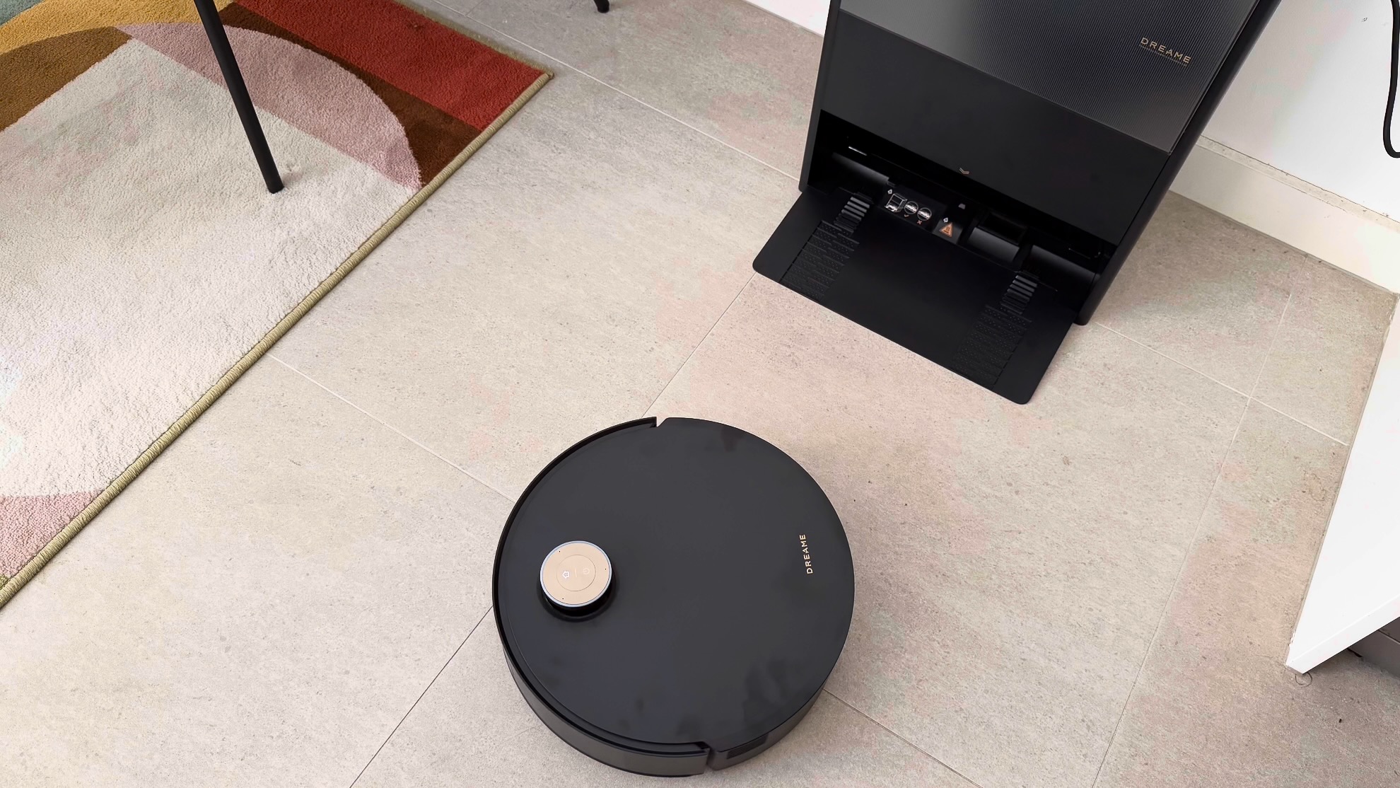 Dreame Aqua10 Ultra robot moving away from its dock