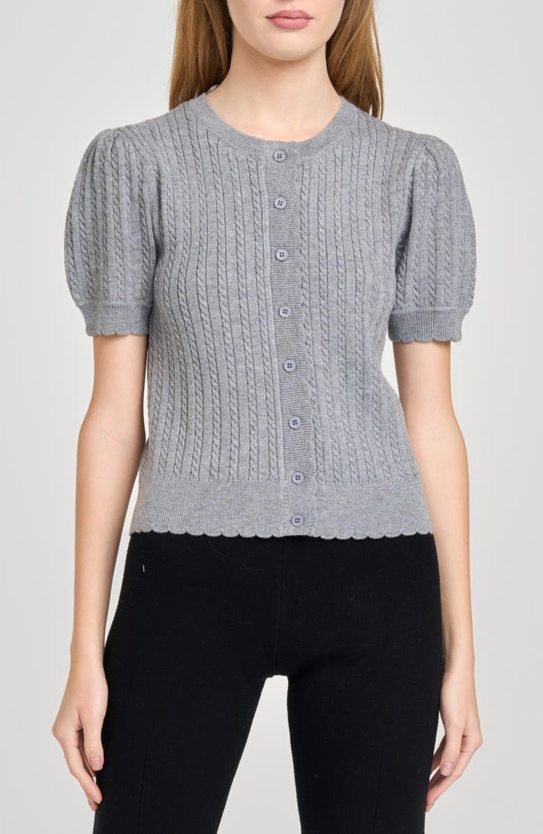 Sandra Cable Short Sleeve Cardigan