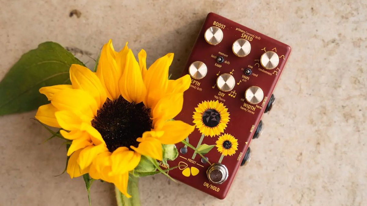 Flower Pedals debuts the digitally controlled, MIDI-compatible analog Sunflower Deluxe Tremolo