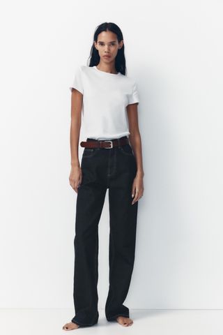 Full Length Trf High Rise Wide Leg Jeans