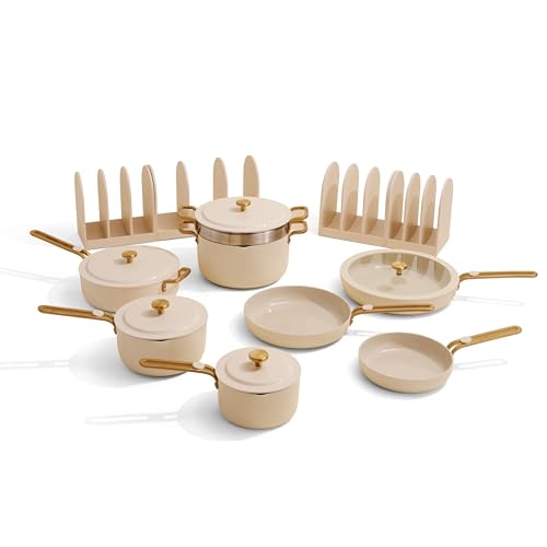Our Place Essentials Complete Cookware Set, 17-Piece Ceramic Cookware Set