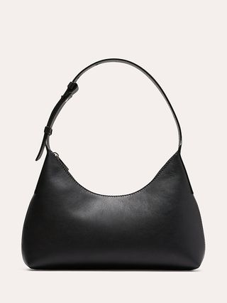 Leather Crescent Shoulder Bag