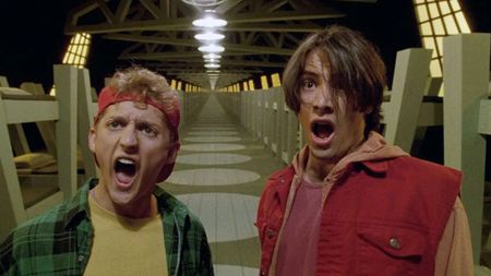 Alex Winter and Keanu Reeves in a still from Bill & Ted's Bogus Journey
