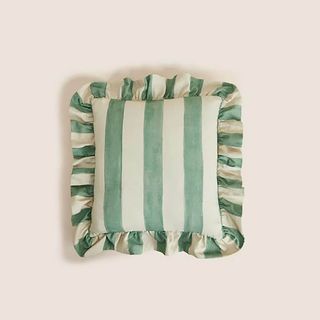 M&S striped cotton cushion