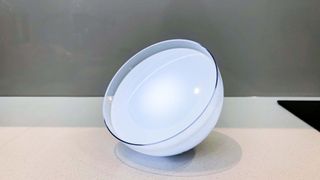 Govee Ambient RGBWW Portable Table Lamp illuminated soft blue