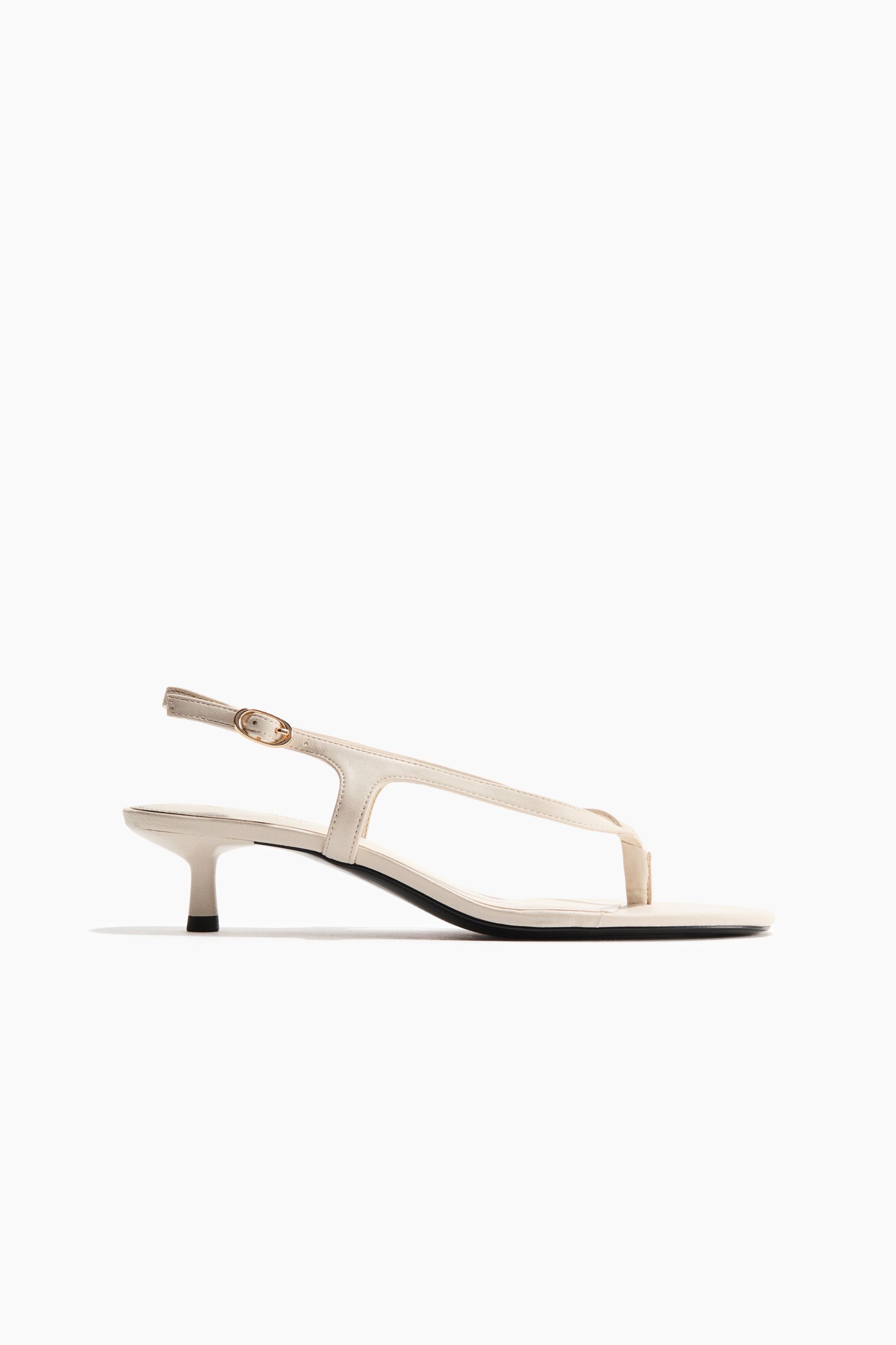Kitten-Heeled Sandals