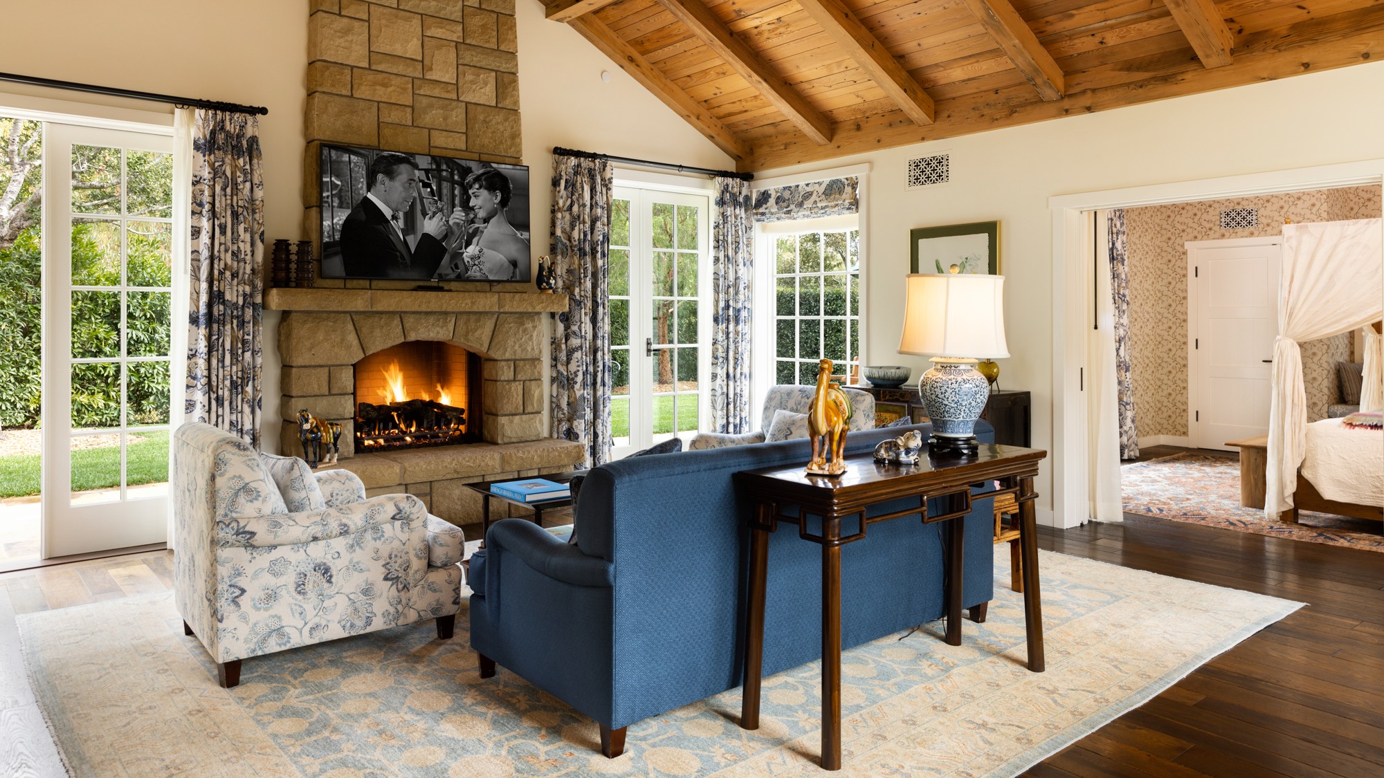 The interior of the Lilac Room at San Ysidro Ranch