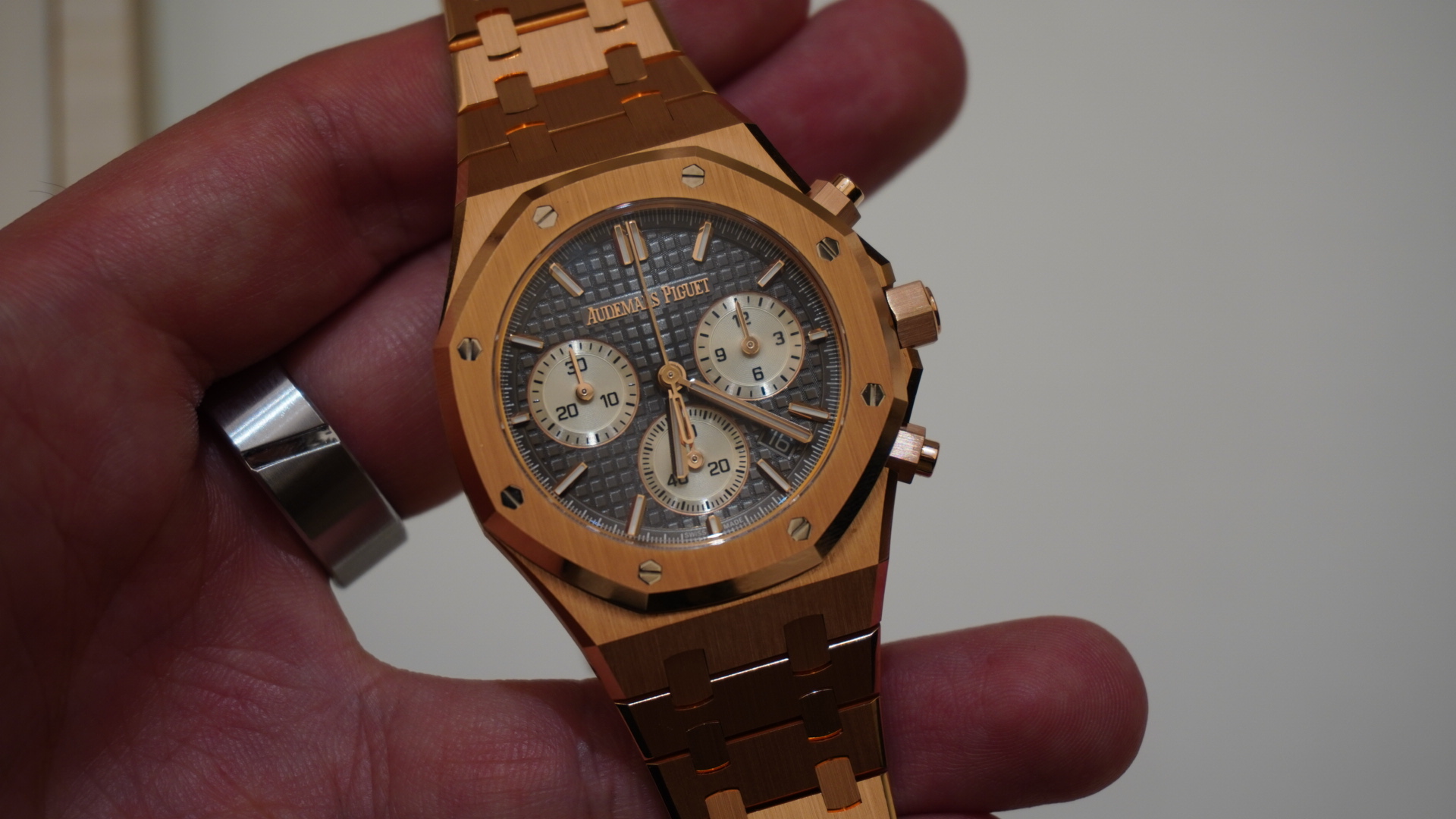 Audemars Piguet Royal Oak Chronograph 38mm worn by Sam Cross at Watches and Wonders 2026