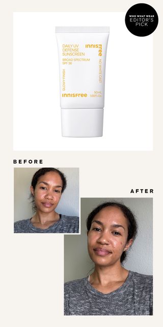 Shawna wearing innisfree sunscreen