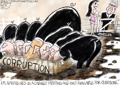 Political cartoon U.S. Hope Hicks Mueller FBI Russia investigation