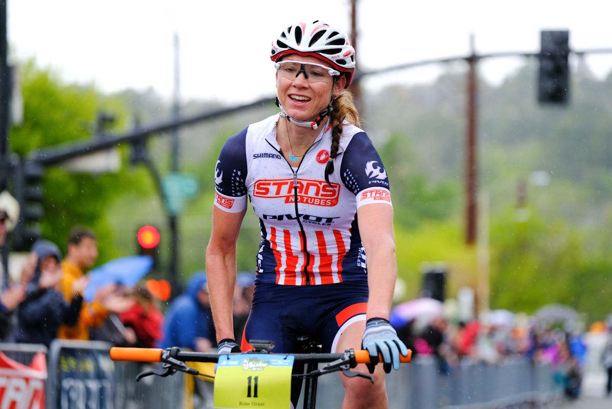 Rose Grant (Stans-Pivot) winning the 2016 Whiskey 50 race