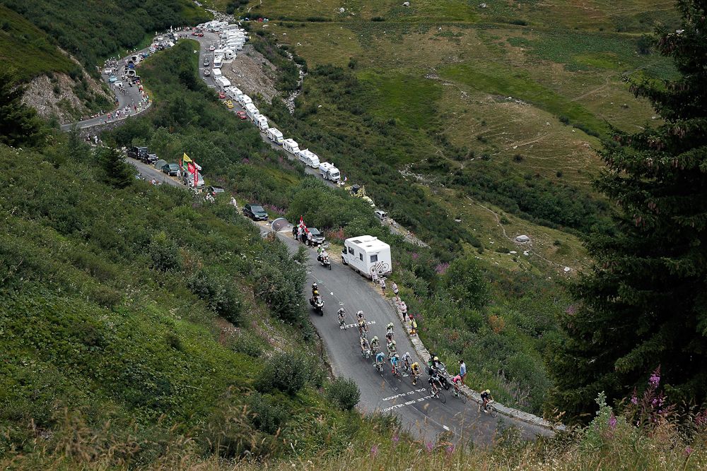 The final climb of stage 19