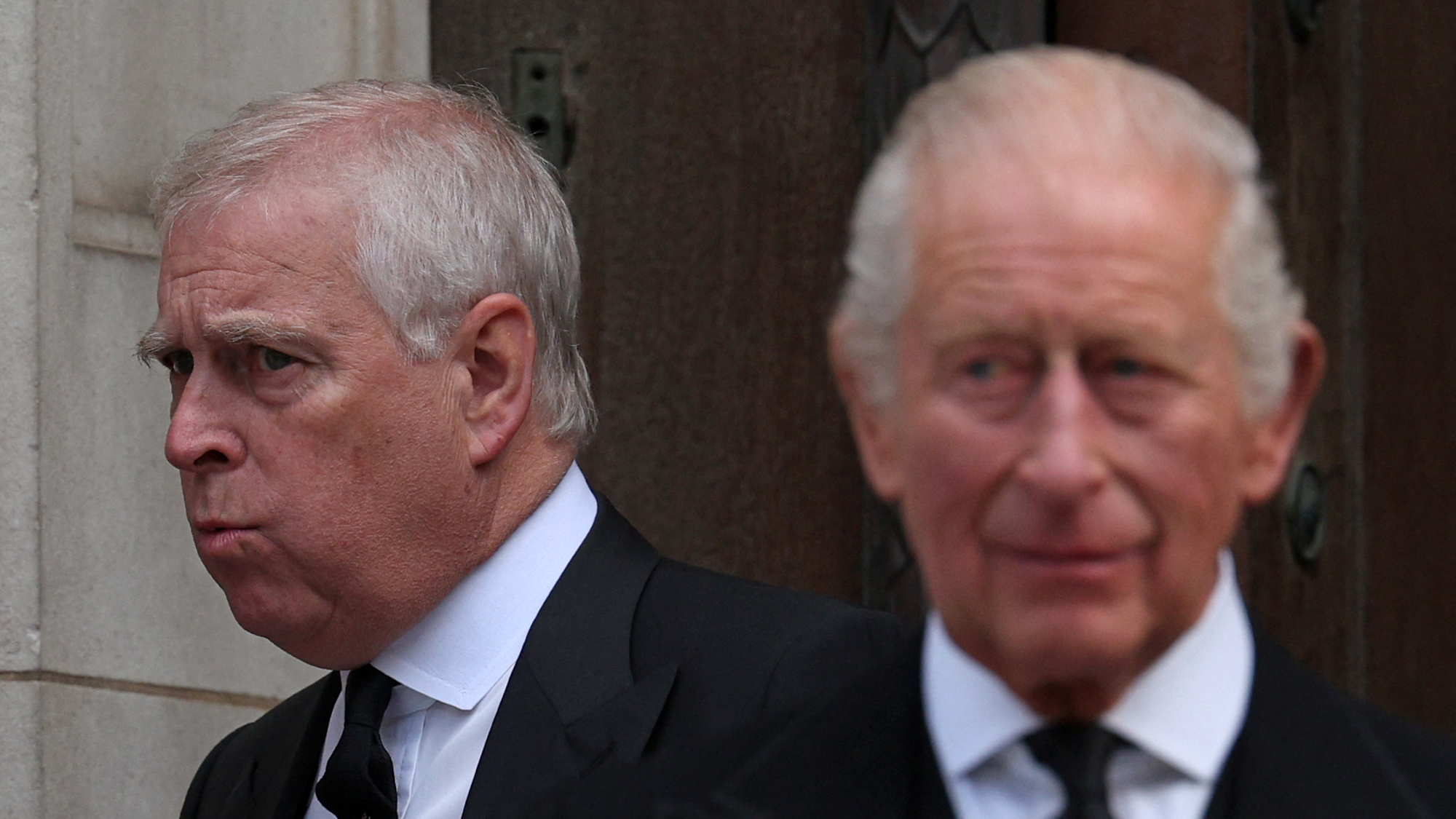 Former Prince Andrew and King Charles III