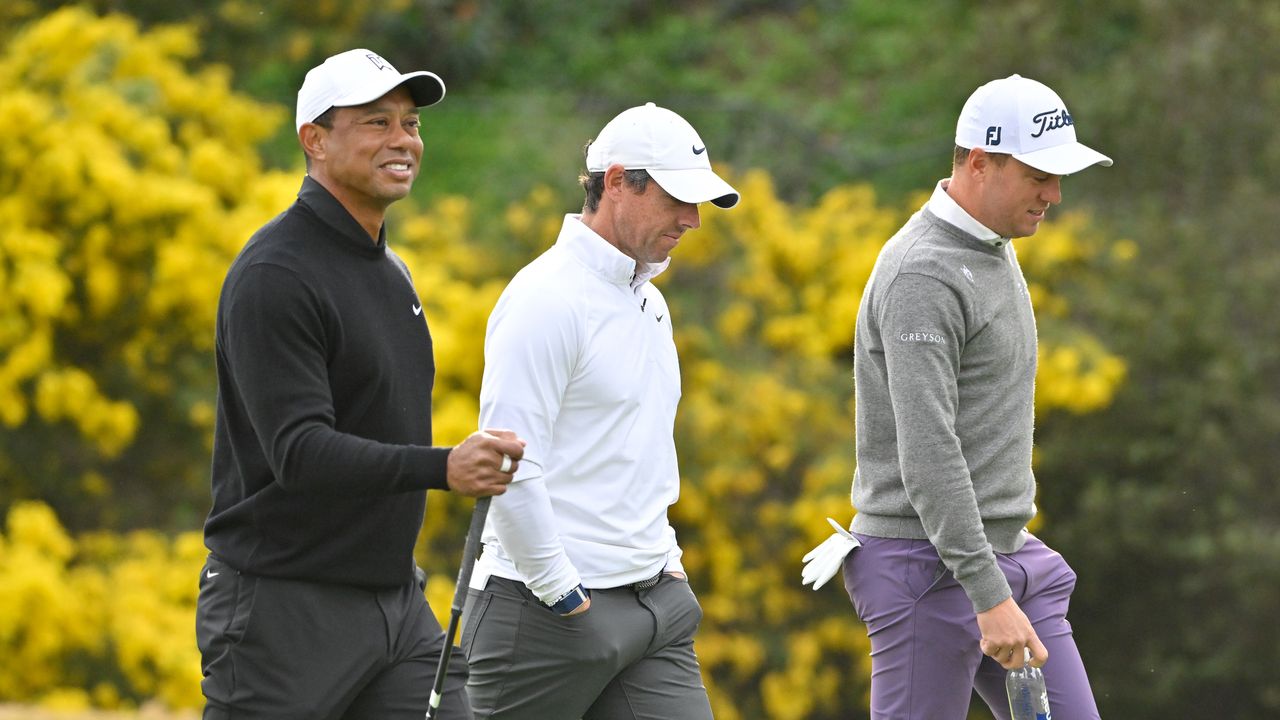 Tiger Woods, Rory McIlroy and Justin Thomas