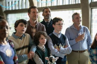 LIAM ANDERSON, MARK DUPLASS, AZRIEL DALMAN, AIAS DALMAN as the men in the barnett family in good american family