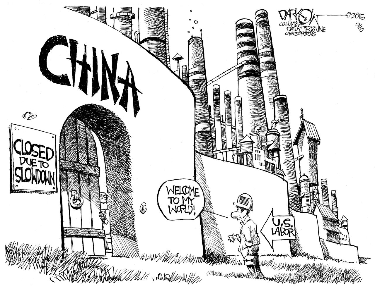 Editorial cartoon World China Labor