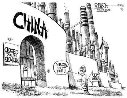 Editorial cartoon World China Labor