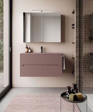 Designing a bathroom vanity with wall-hung unit