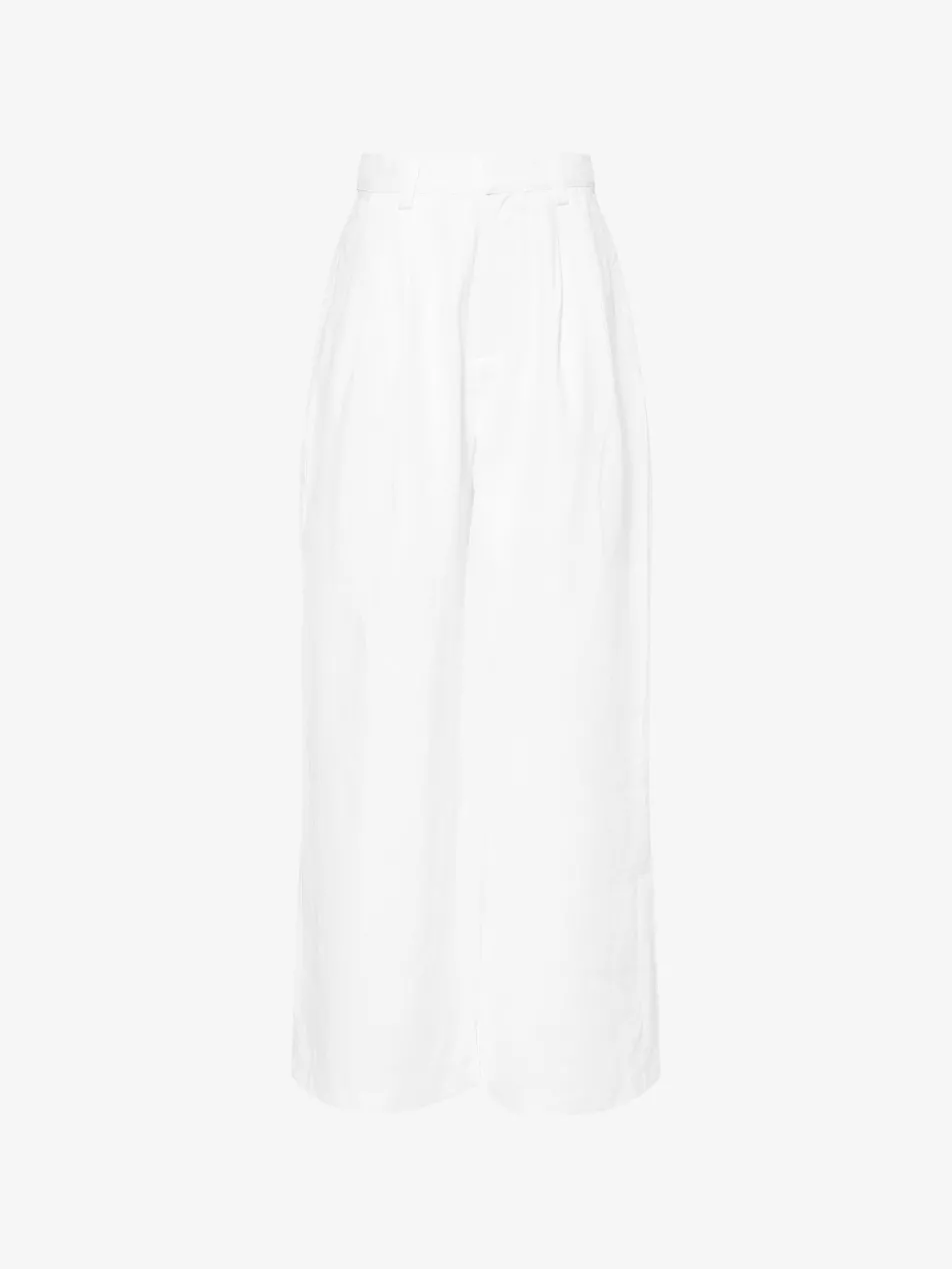 Holden Wide-Leg Linen Trousers