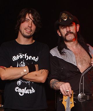 Lemmy and Dave Grohl working on Probot in 2003