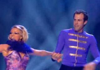 Greg Rusedski performed next, to the Beatles' favourite Hey Jude