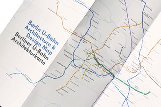 inside of the architecture-led u-bahn map of Berlin
