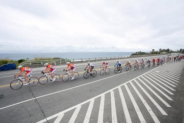 The peloton in action during stage 8 of the Tour de Taiwan.