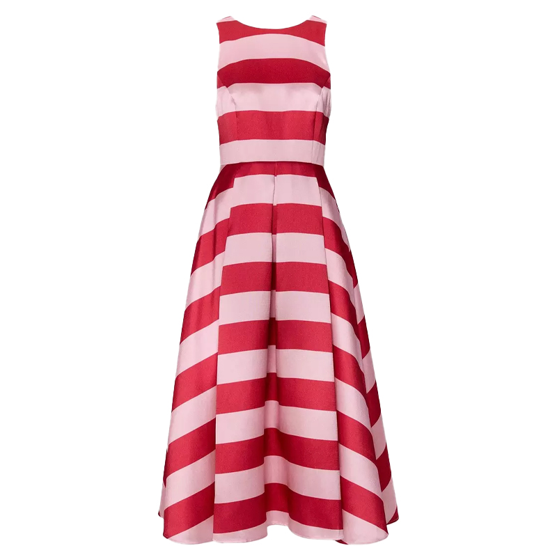 Phase Eight red and pink stripe dress