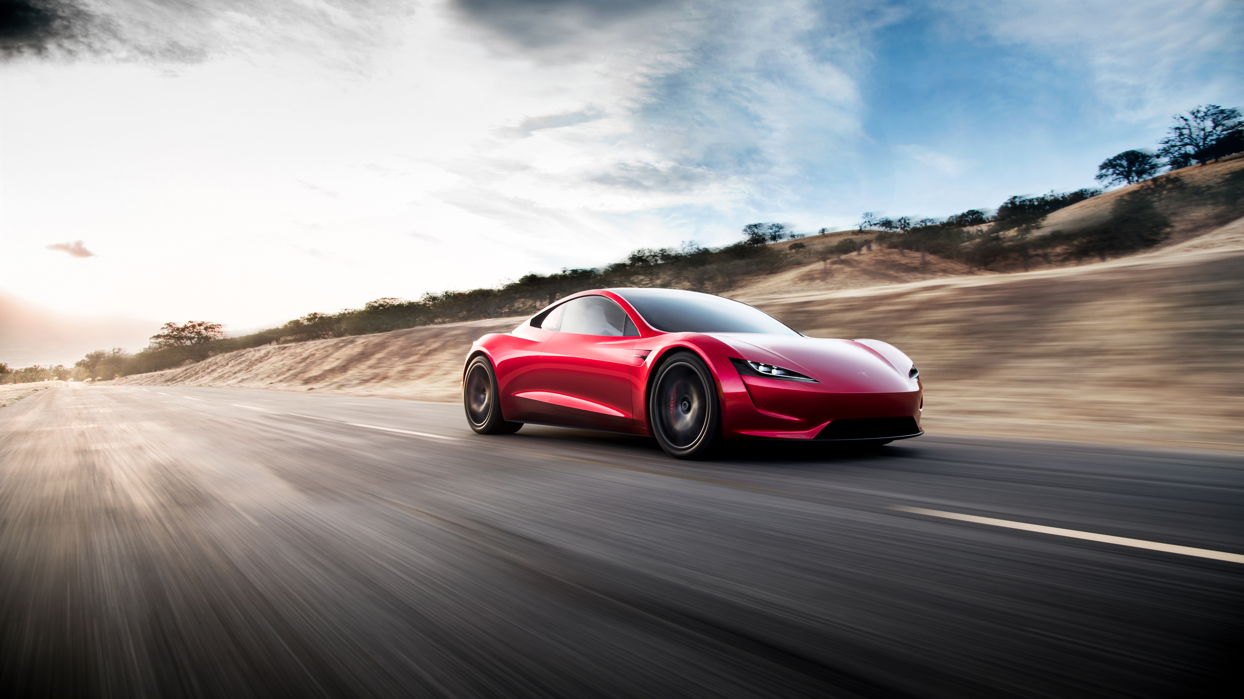 Tesla Roadster 2022: in rot