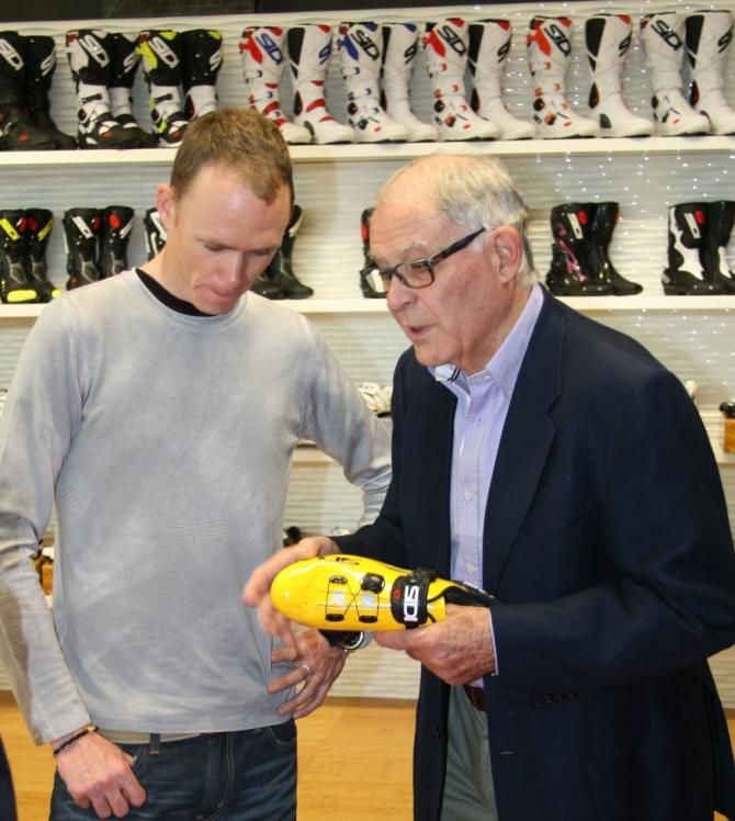 Chris Froome with Dino Signori of Sidi