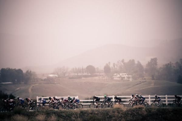 The men raced under continually cloudy skies.