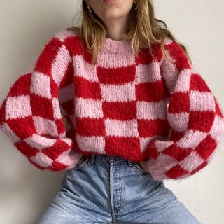 Magic Checkered Sweater knitting pattern