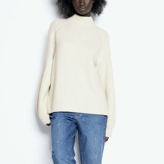 Rib-Knit Turtleneck Jumper