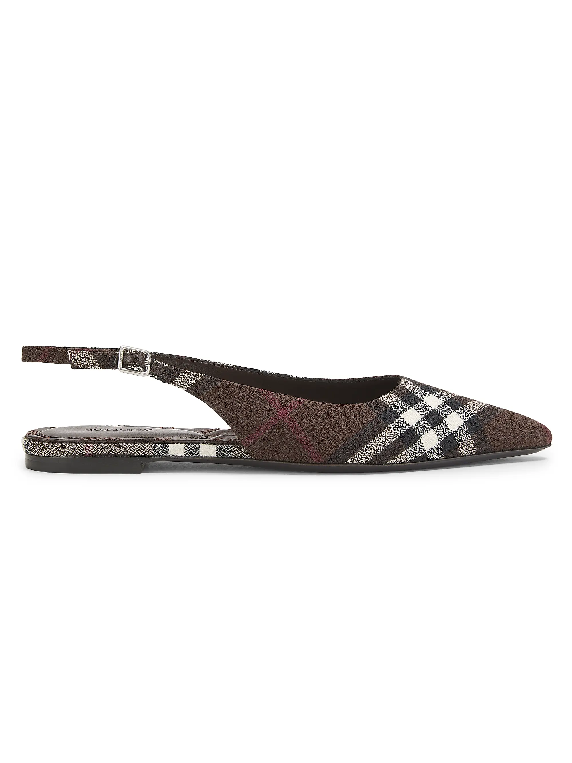 Dame Check Slingback Flats