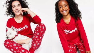 Macy's Red Merry Print Pyjamas