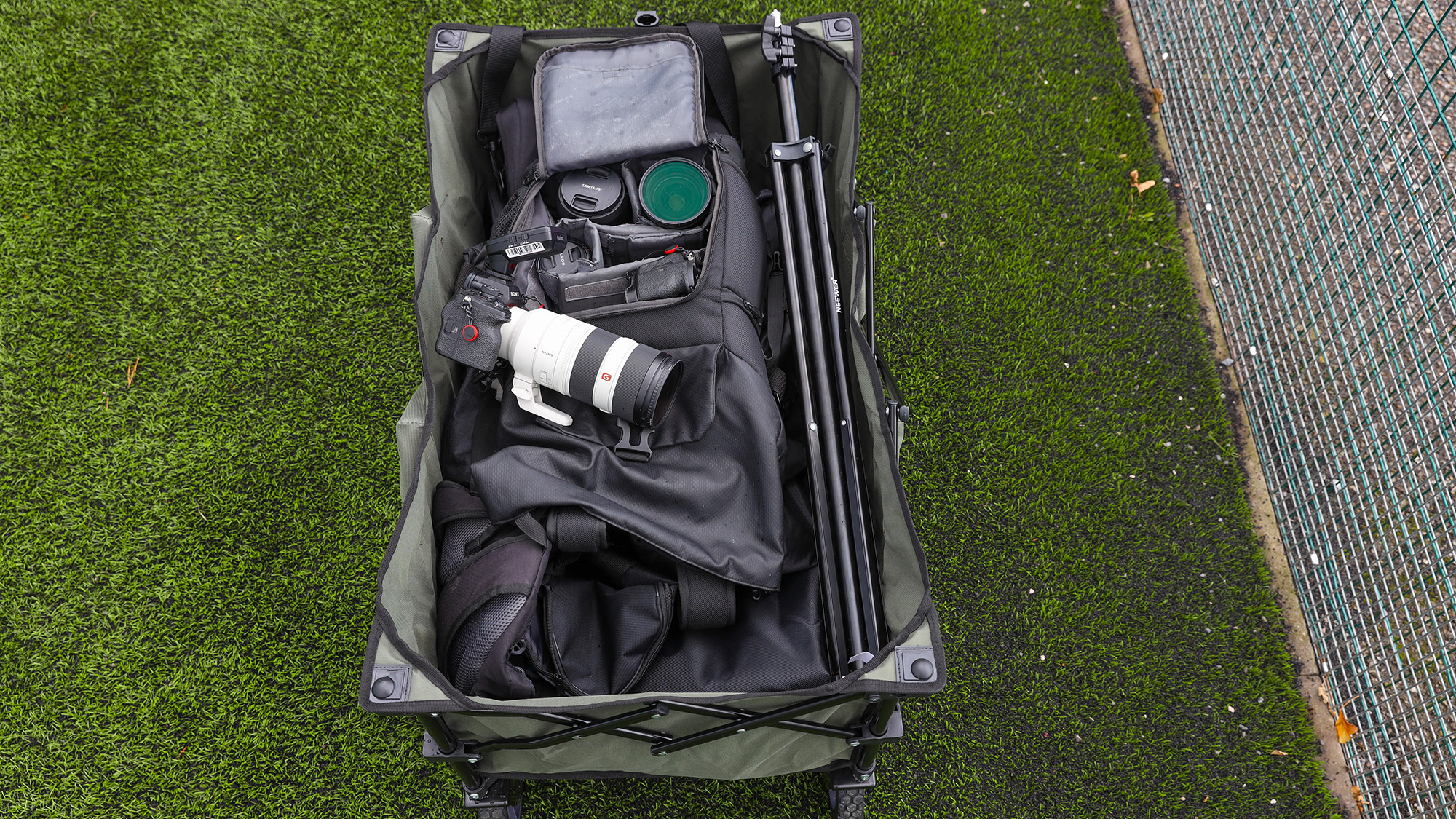 Equipment setup for sports photography