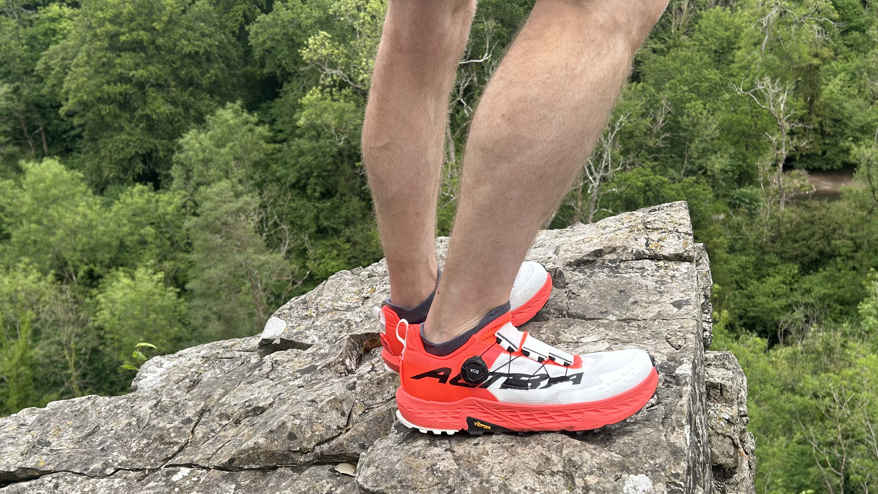 Altra Timp 5 BOA on a precipice