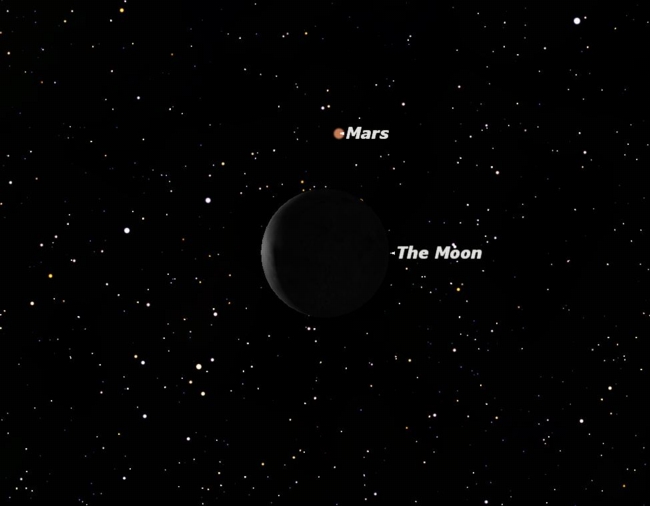 Mercury sky map for July 27, 2011 skywatching.
