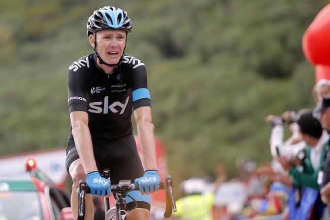 Chris Froome (Sky) finished in second on the stage and moved closer to Valverde in the rankings